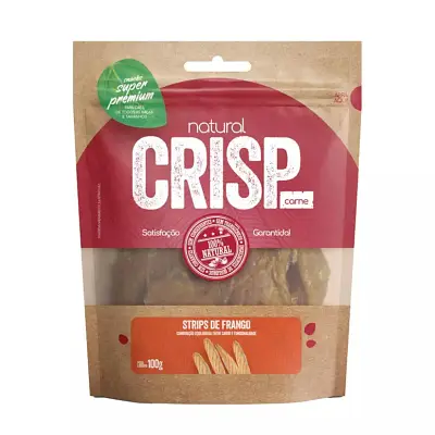 Petisco Natural Crisp Strips de Frango 100g