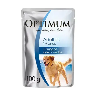 Racão Úmida Optimum Cães Adultos Frango Sachê 100gr