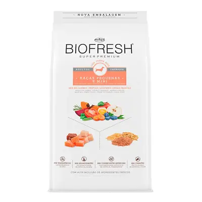 Ração Biofresh Cães Adultos Castrados Pequenas e Mini 1kg
