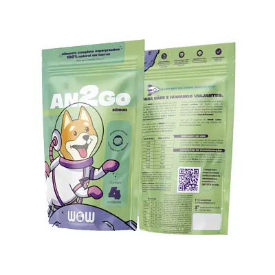 Alimento Natural Para Cães Sênior Wow WM Barra An2go 60g