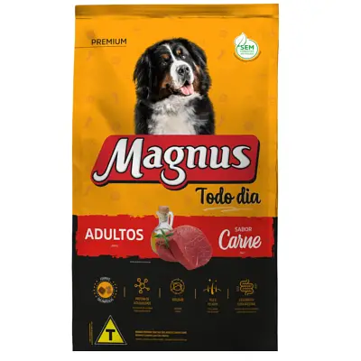 Ração Magnus Premium Cães Todo Dia Adultos Carne 15kg