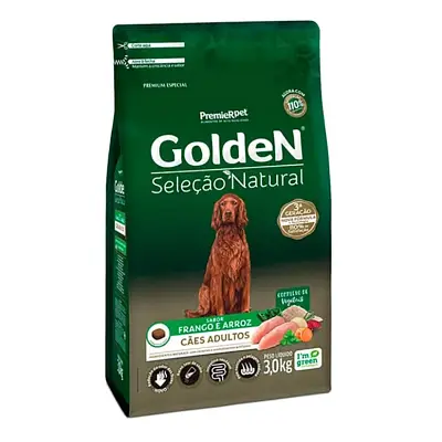 Ração Premier Golden Seleção Natural Cães Adultos Frango e Arroz 3kg