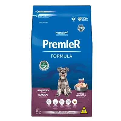 Ração Premier Fórmula Cães Adultos Raças Pequenas Frango e Mandioca 2,5kg