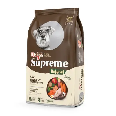Ração Quatree Supreme Cães Sênior +7 Raças Pequenas Frango e Salmão - 10,1kg