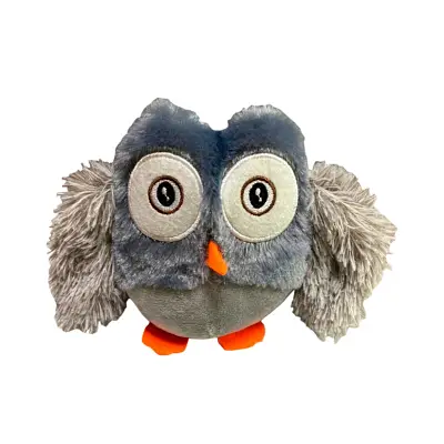 Brinquedo Pelucia Napi Pet Coruja Cinza