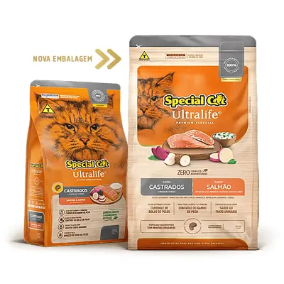 Ração Special Cat Ultralife Castrados Salmão 1kg