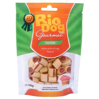 Petiscos Cães Gormert Biodog Sushi 100g