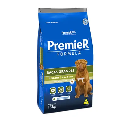 Ração Premier Fórmula Cães Adultos Raças Grandes Cordeiro 15kg