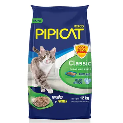 Areia Higiênica Pipicat Classic 12kg