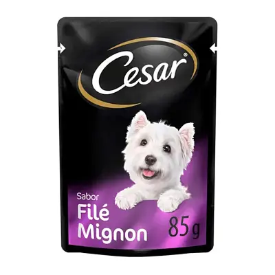 Ração Úmida Cesar Cães Adultos Filet Mignon Sachê 85g