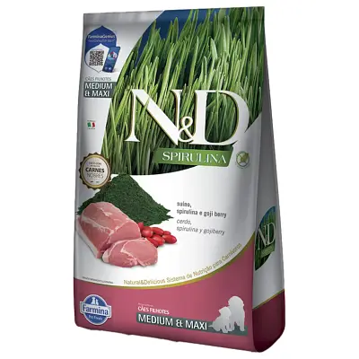 Ração ND Spirulina Para Cães Puppy Medium e Maxi Suino 10,1kg
