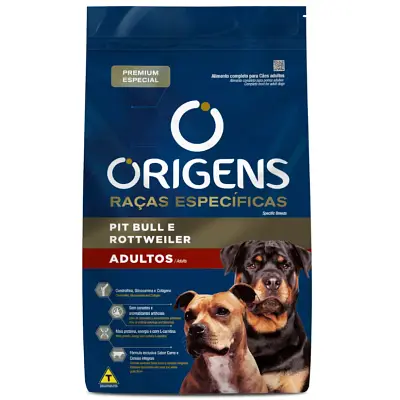 Ração Origens Cães Adultos Pit Bull/Rottweiler 15kg