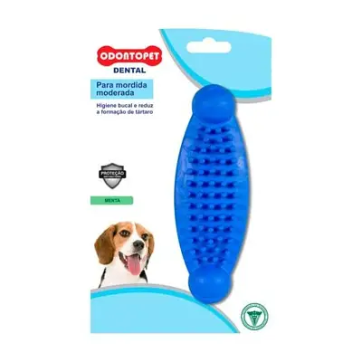 Mordedor Massageador Dentalbone Azul Cães Odontopet Até 15kg