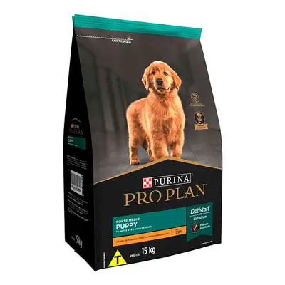 Ração Nestlé Purina Cães Pro Plan Filhotes Raças Médias Frango 15kg