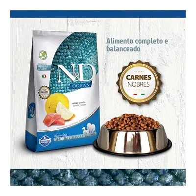 Ração N&D Ocean Cães Medium Maxi Salmão 2,5kg