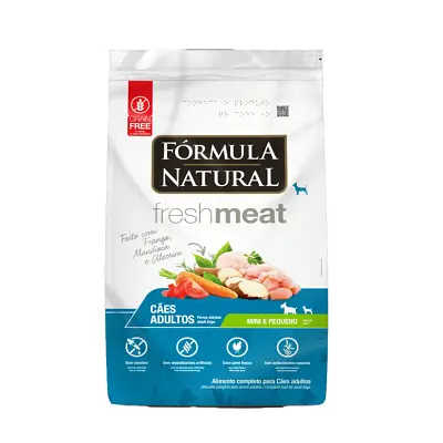 Ração Fórmula Natural Cães Fresh Meat Adulto Raças Mini e Pequenas Sabor Frango, Mandioca e Alecrim 7kg