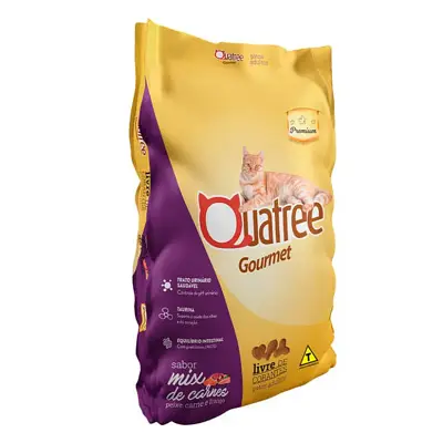 Ração Quatree Gourmet Gatos Adultos Mix De Carnes 1kg