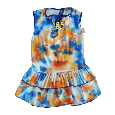 Vestido Pickorruchos Tie Dye Laranja 06