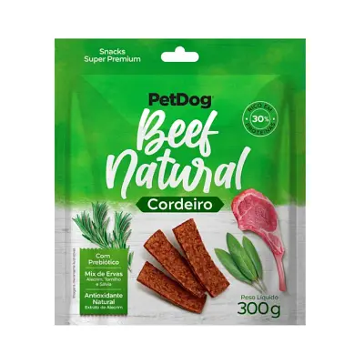 Bifinho para Cães PetDog Beef Natural Cordeiro 300g