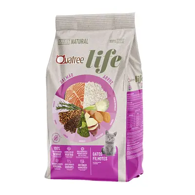 Ração Quatree Life para Gatos Filhotes Salmão e Arroz 10,1kg