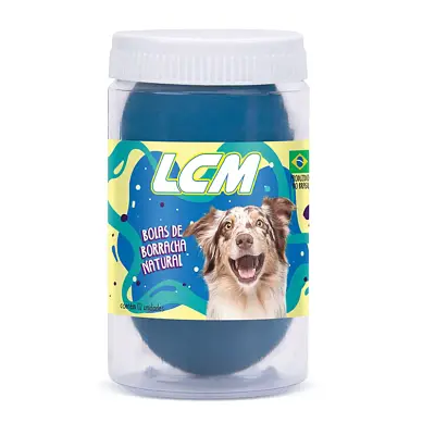 Brinquedo Bola Oca 60mm LCM Borracha Cães Tubo 2 Unidades