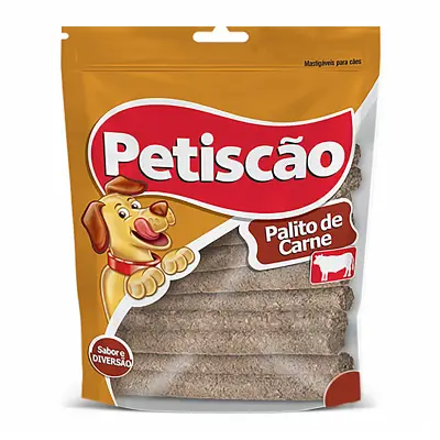 Bifinho Cães Petiscão Palito Mastigável de Carne 250g