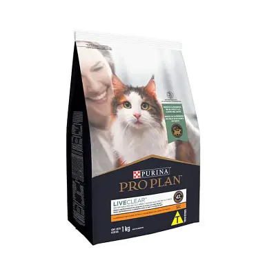 Ração Nestlé Purina Gatos Pro Plan Adultos Cat Live Clear 1kg