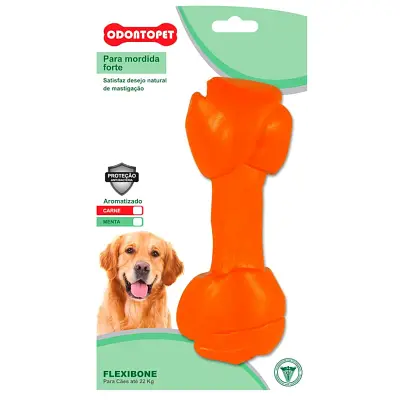 Brinquedo Mordedor Flexibone Big Cães Até 22kg Sabor Menta Odontopet