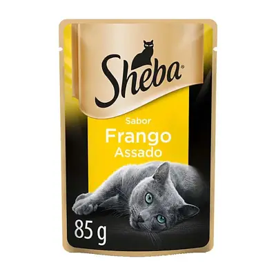 Ração Úmida Sheba Sachê Gatos Adultos Frango Assado 85g