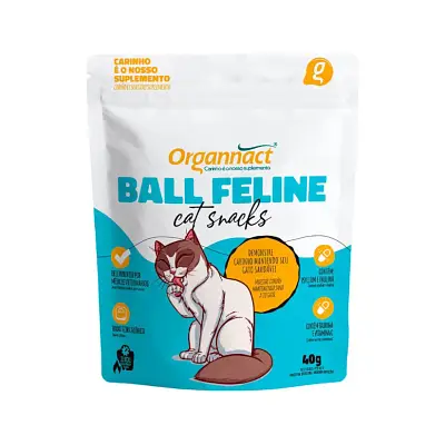 Petisco Organnact Ball Feline Cat Snacks