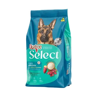 Ração Quatree Select Cães Adultos Carne Raças Médias E Grandes 15Kg