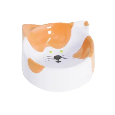 Comedouro Gatos The Pets Porcelana Laranja 250ml