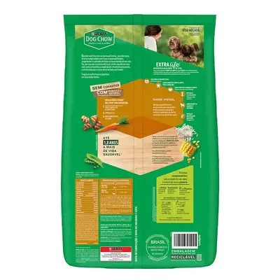 Ração Nestle Purina Dog Chow Adultos Extra Life Raças Pequenas 10,1kg