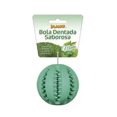Brinquedo Mordedor Cães Bola Md. Dentada Mint Jambo