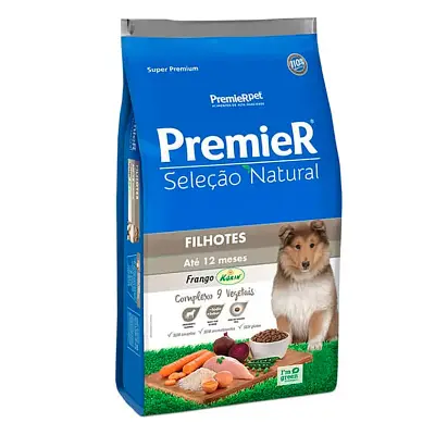 Ração Premier Seleção Natural Cães Filhotes Frango 10,1kg