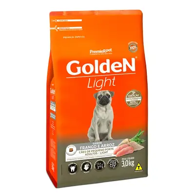 Ração Premier Golden Fórmula Mini Bits Light Cães Adultos Frango e Arroz 3kg