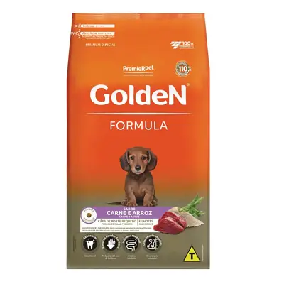 Ração Premier Golden Fórmula Mini Bits Cães Filhotes Frango e Arroz 3kg