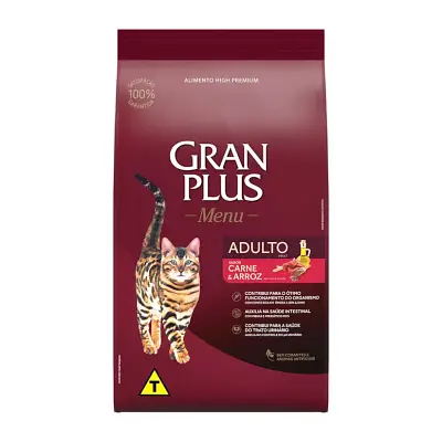 Ração Gran Plus Gatos Adultos Carne 3kg
