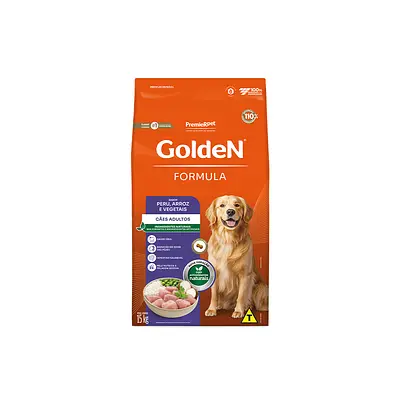 Ração Premier Golden Fórmula Cães Adultos Peru e Arroz 15kg