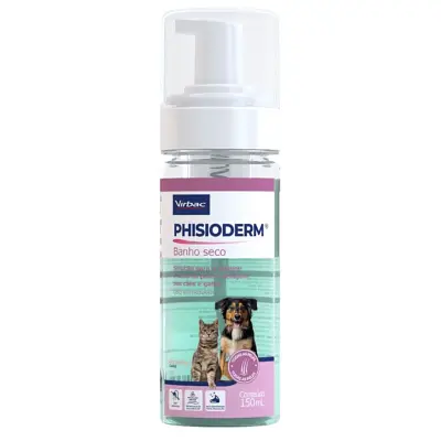 Banho A Seco Phisioderm Cães E Gatos Virbac 150ml