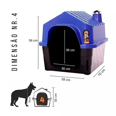 Casa Durapets Plástica Durahouse Azul Nº4