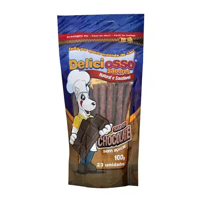 Osso Cães Deliciosso Chocolate 100g