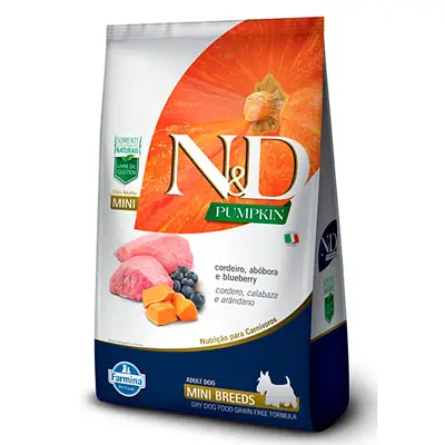 Ração N&D Pumpkin Cães Adultos Cordeiro Raças Pequenas 2,5kg