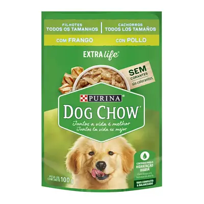 Ração Úmida Nestle Purina Dog Chow Filhotes Frango Sachê 100g