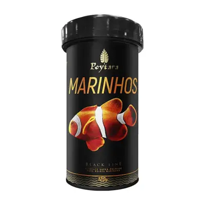 Ração Para Peixes Poytara Marinhos Black Line P 120g