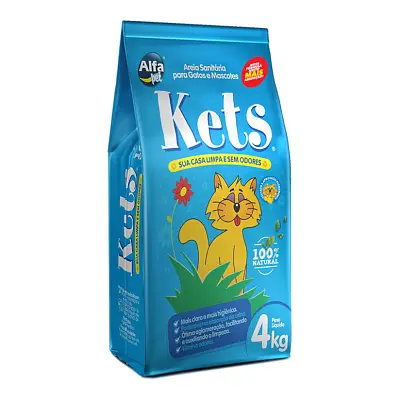 Areia Gatos Higiênica Kets 4kg
