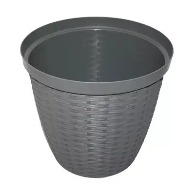 Cachepô Rattan Grafite Okla 3,8L