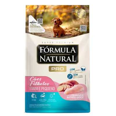 Ração Fórmula Natural Pró Cães Filhotes Raças Mini e Pequenas Sabor Frango e Batata Doce 2,5Kg