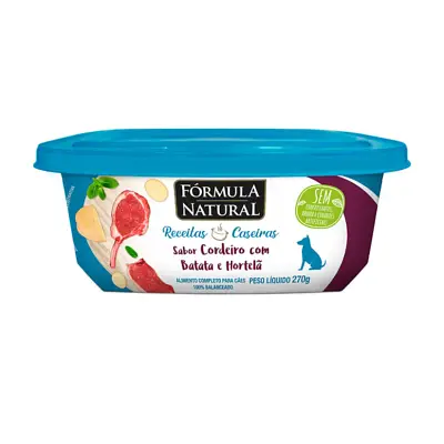 Ração Úmida para Cães Adultos Fórmula Natural Cordeiro com Batata e Hortelã 270g