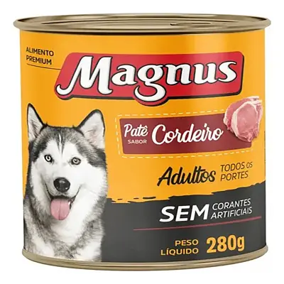 Patê Cães Magnus Adulto Cordeiro Lata 280g